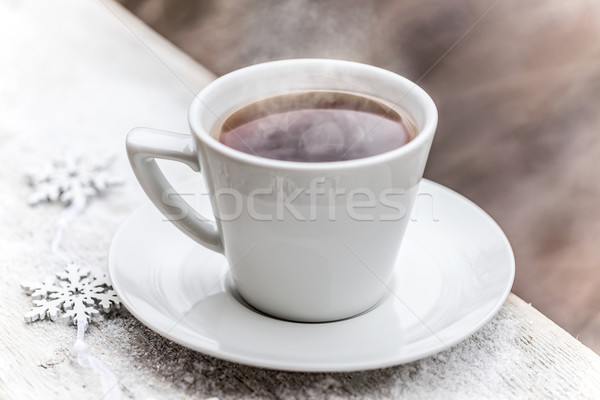 Hot tea in the cup Stock photo © grafvision