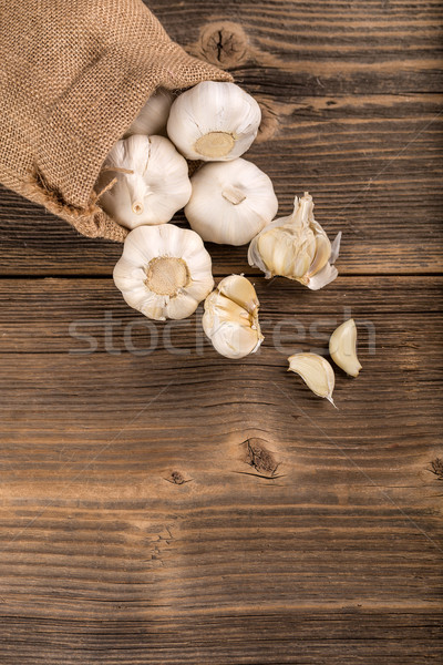 Sack with garlic Stock photo © grafvision