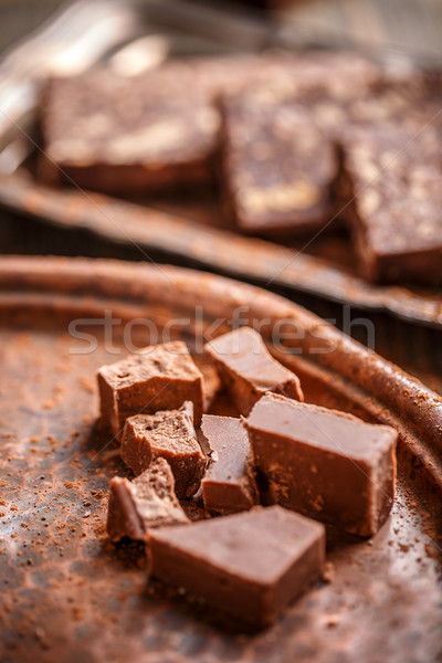 Homemade chocolate fudge Stock photo © grafvision