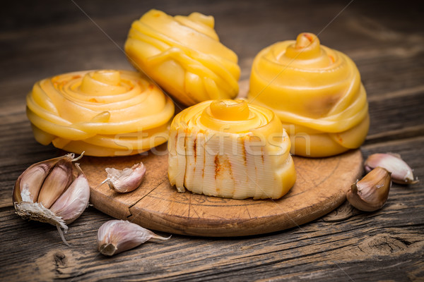 Handicraft twisted cheese Stock photo © grafvision