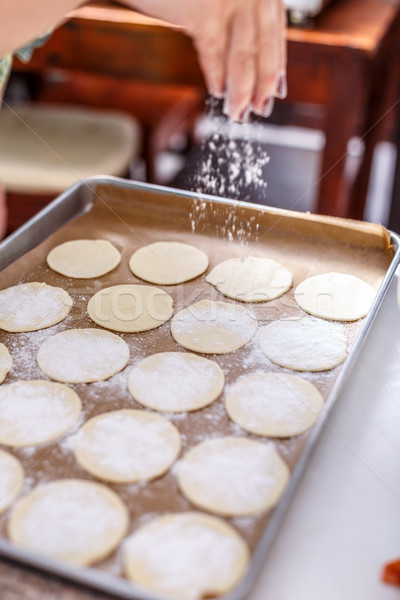 Raw puff pastry Stock photo © grafvision