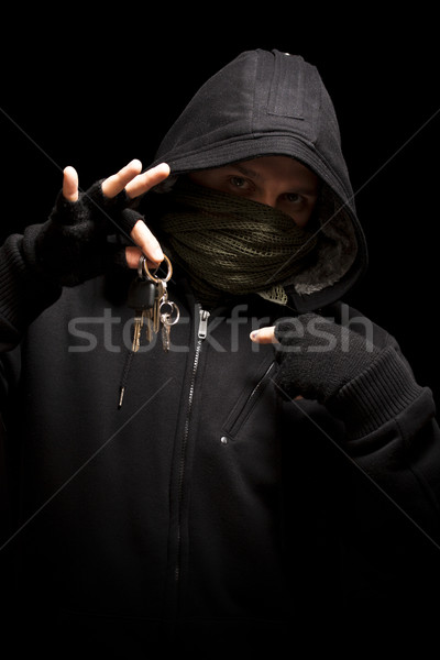 Thief with keys Stock photo © grafvision