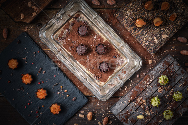 Fine chocolate pralines Stock photo © grafvision