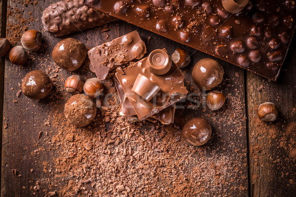 Assorted chocolate pralines Stock photo © grafvision
