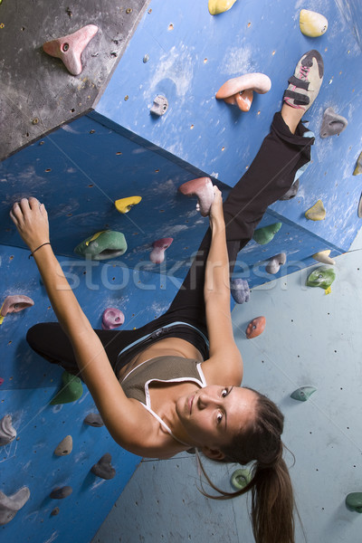 young, athletic girl climbing Stock photo © grafvision