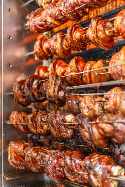 Roasted pork knuckles Stock photo © grafvision