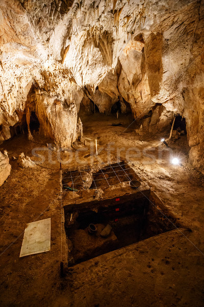 [[stock_photo]]: Intérieur · grotte · Slovaquie · attraction · touristique · mur · nature