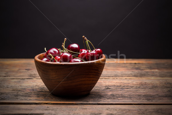 Agrio cereza tazón rojo negro Foto stock © grafvision
