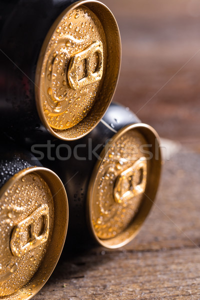 Cans with water drops  Stock photo © grafvision