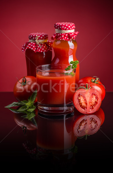 Foto d'archivio: Succo · di · pomodoro · gustoso · pomodori · colazione · pomodoro · vegetali