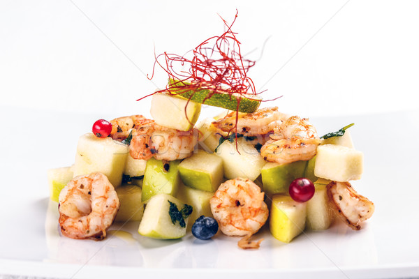 Tablicy owoce żywności ryb restauracji Zdjęcia stock © grafvision