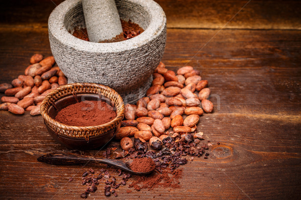 Whole cocoa beans Stock photo © grafvision