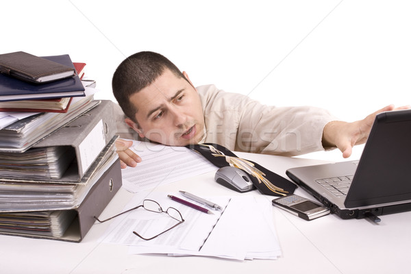 Stock photo: man in a office 