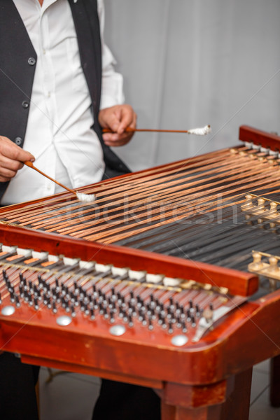 Strumento musicale uomo giocare legno musica legno Foto d'archivio © grafvision
