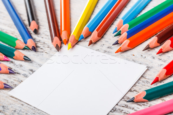 Paper and pencils Stock photo © grafvision