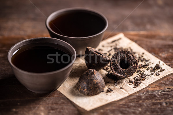 Pressed pu-erh tea Stock photo © grafvision