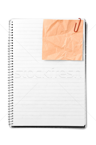 Levélpapír közelkép spirál üzlet textúra iskola Stock fotó © grafvision