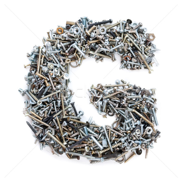 Alfabet litera g odizolowany biały budowy narzędzia Zdjęcia stock © grafvision