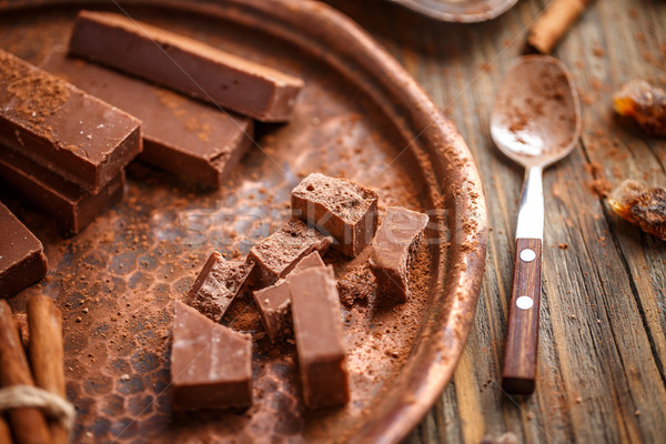 Homemade chocolate fudge Stock photo © grafvision