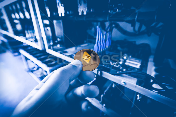 Cryptocurrency mining concept Stock photo © grafvision