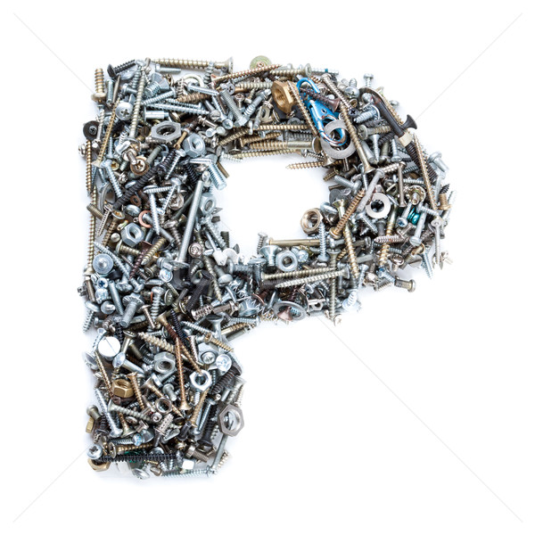 Alfabet litera p odizolowany biały budowy narzędzia Zdjęcia stock © grafvision