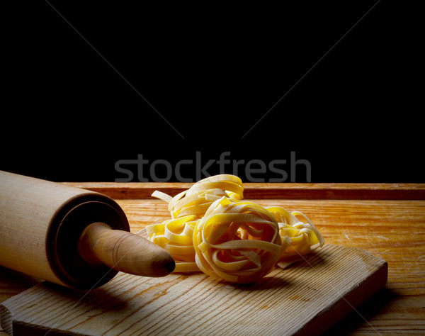 Fresh homemade tagliatelle Stock photo © grafvision