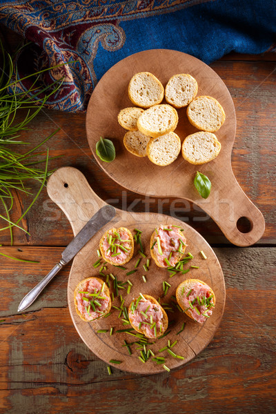 Pate with bruschetta Stock photo © grafvision