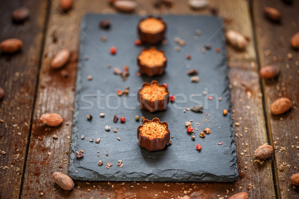 Fine chocolate pralines Stock photo © grafvision