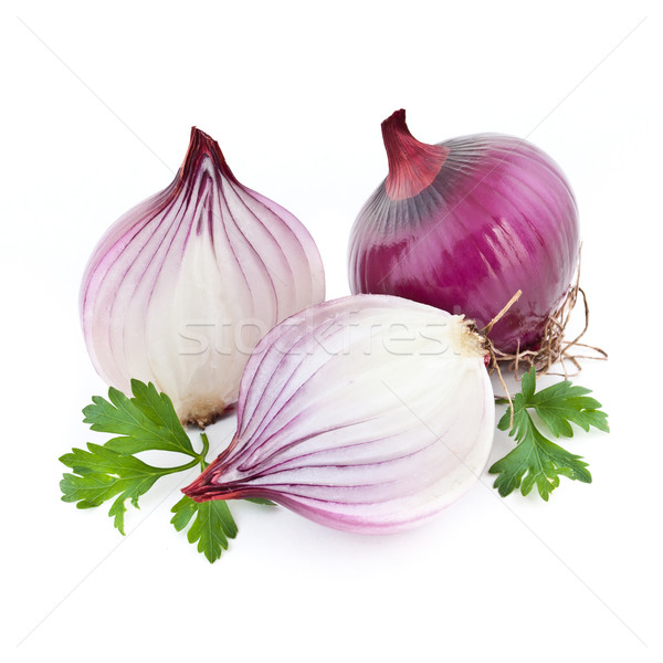 Stock photo: Red sliced onion