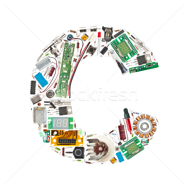 Stock photo: electronic components letter