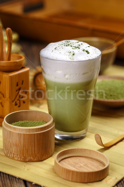 Tè verde vetro Cup verde bere tè Foto d'archivio © grafvision