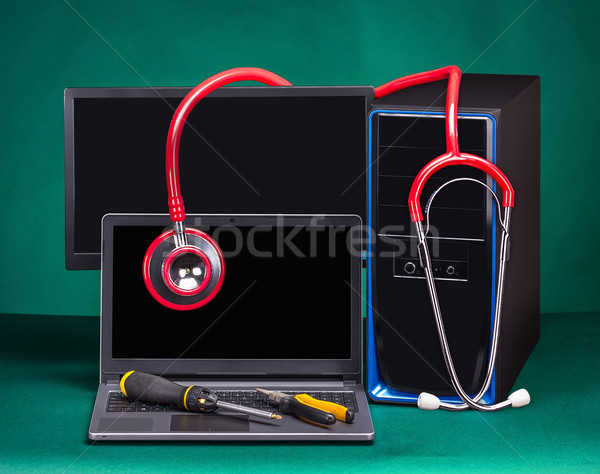 Laptop pc computador reparar tecnologia Foto stock © grafvision