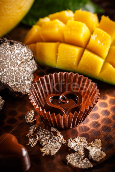 Cuore cioccolato fatto in casa cuore sano alimentare Foto d'archivio © grafvision