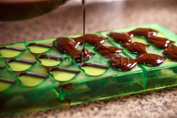 Foto stock: Chocolate · bolor · coração · doce · doce