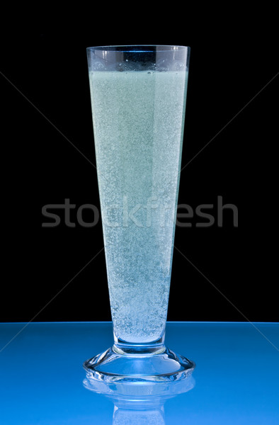 Szénsavas víz üveg ásványvíz fekete ital Stock fotó © grafvision