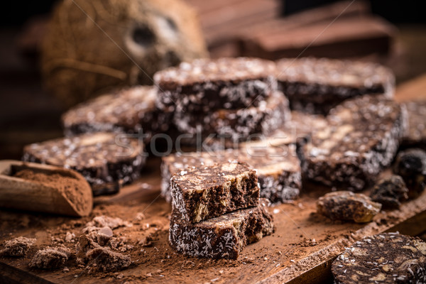 Сток-фото: коричневый · Печенье · Ломтики · десерта · Sweet