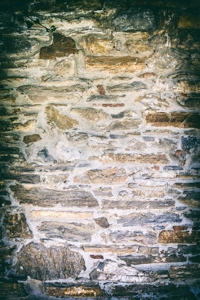 Medievale muro di pietra irregolare texture costruzione abstract Foto d'archivio © grafvision