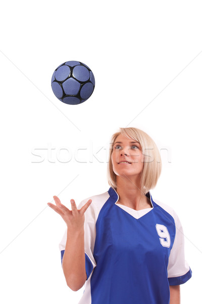 Homme handball joueur jouer femmes sport Photo stock © grafvision
