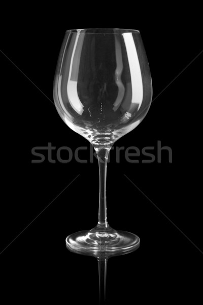 Lege wijnglas zwarte silhouet schone alcohol Stockfoto © grafvision