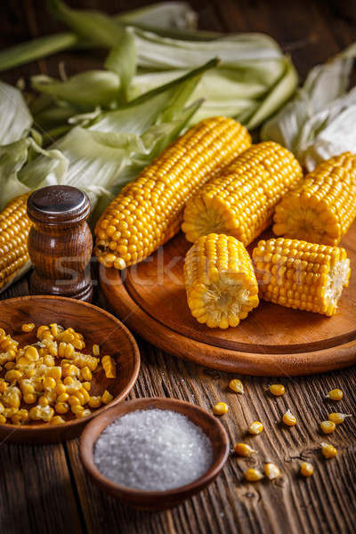 Homemade golden corn cob Stock photo © grafvision