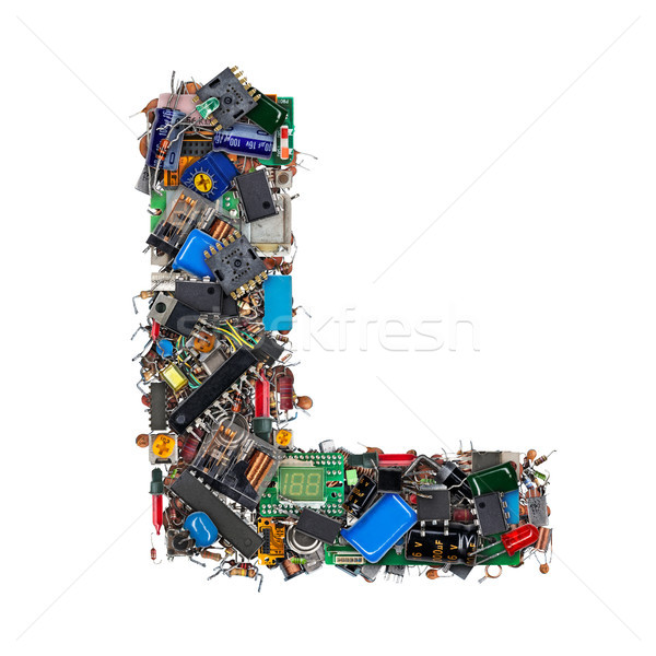 Letter L made of electronic components Stock photo © grafvision