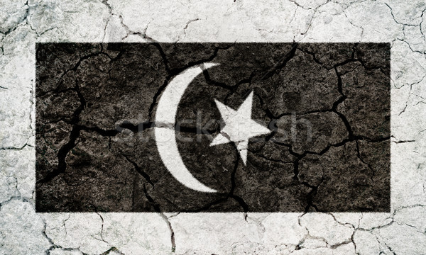 Federalny Malezja banderą wyschnięcia ziemi ziemi Zdjęcia stock © grafvision