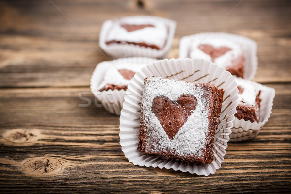 Stock photo: Chocolate brownies