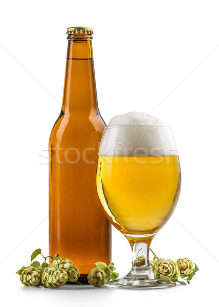 Glass of light beer Stock photo © grafvision