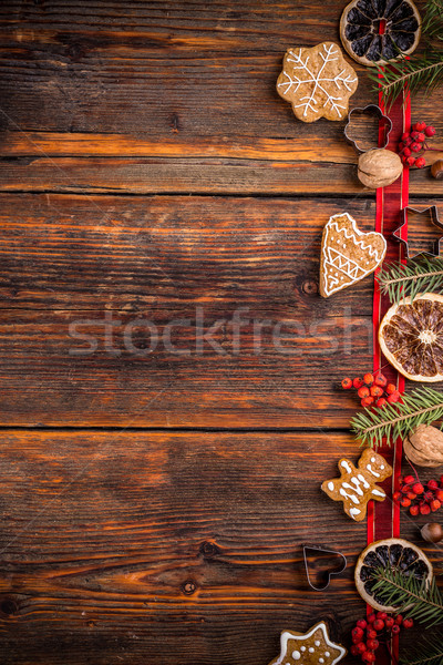 Noël cookies sapin hiver carte [[stock_photo]] © grafvision