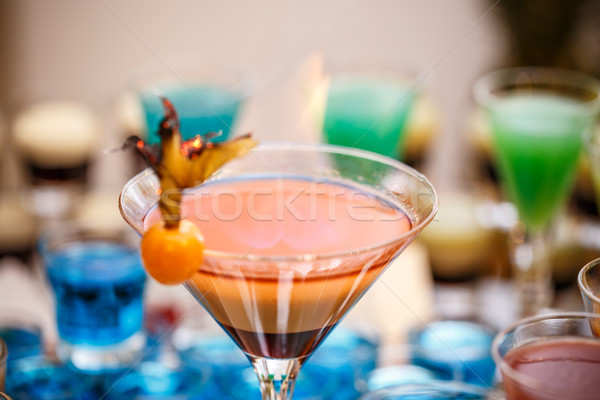 Kawy martini koktajl bar Licznik strony Zdjęcia stock © grafvision