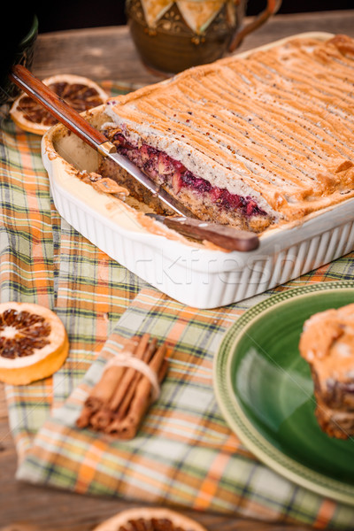 Stok fotoğraf: Ekmek · puding · kahvaltı · elma · reçel