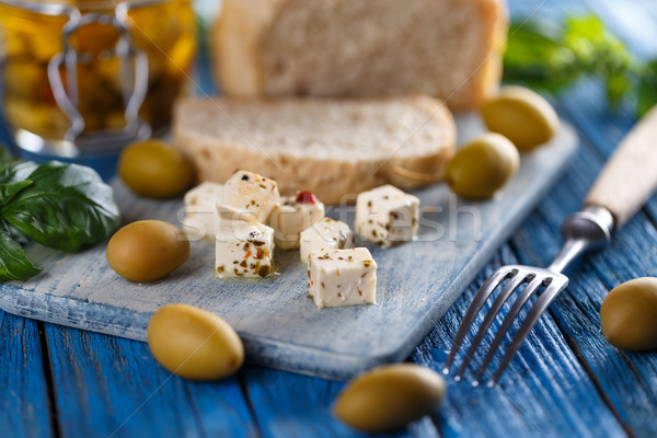 Stock photo: Cheese with spices