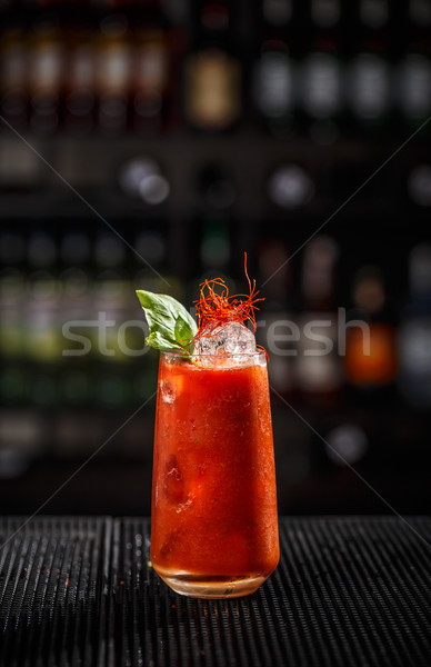 Klasszikus véres bár pult üveg étterem Stock fotó © grafvision
