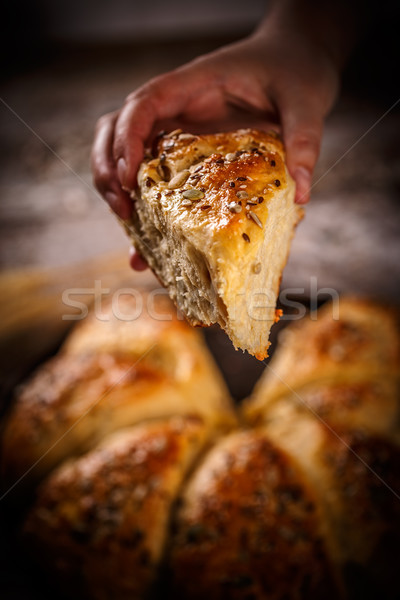 Freshly baked wheat buns Stock photo © grafvision